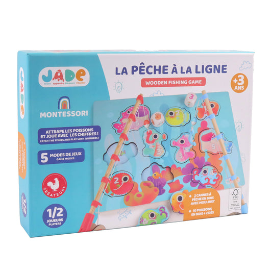 La pèche à la ligne en bois JADE 3+